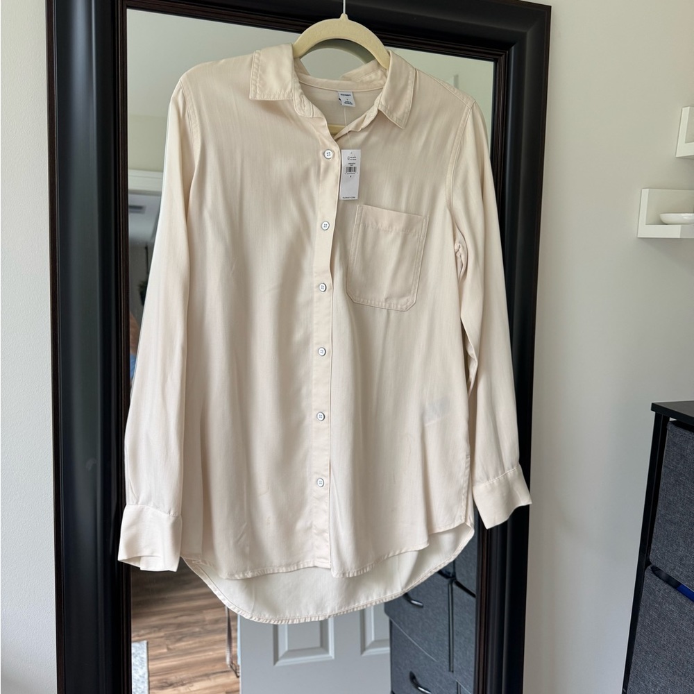 Old Navy Cream Button Down Shirt